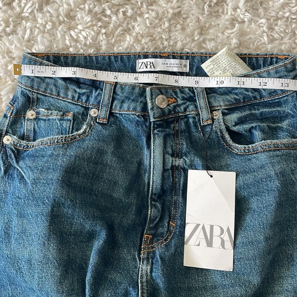 Zara Blue wash Jeans, Women Size 6 – 38 new with tags - Picture 6 of 6